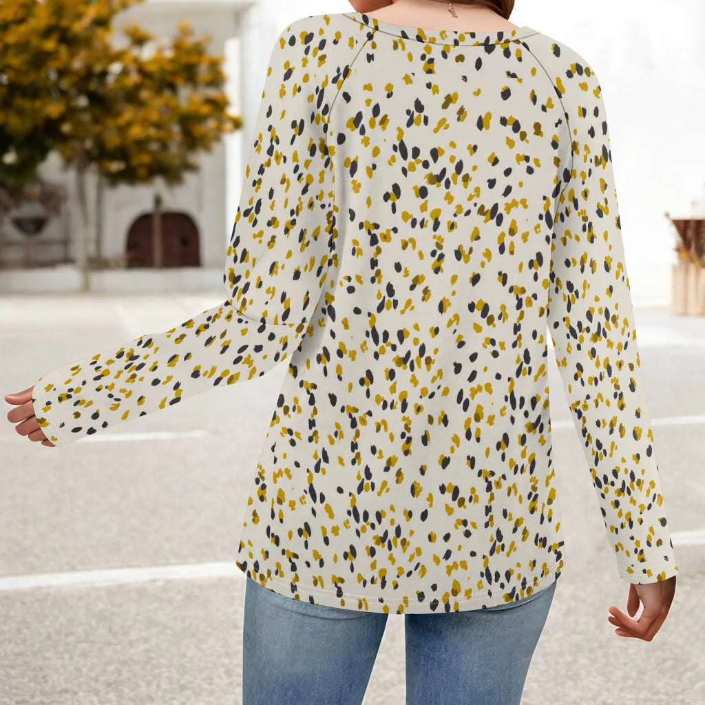 Women's Puff Long Sleeve Tunic Tops Pleated Crew Neck Blouses Dressy Casual Loose Fit Winter and Spring Shirts