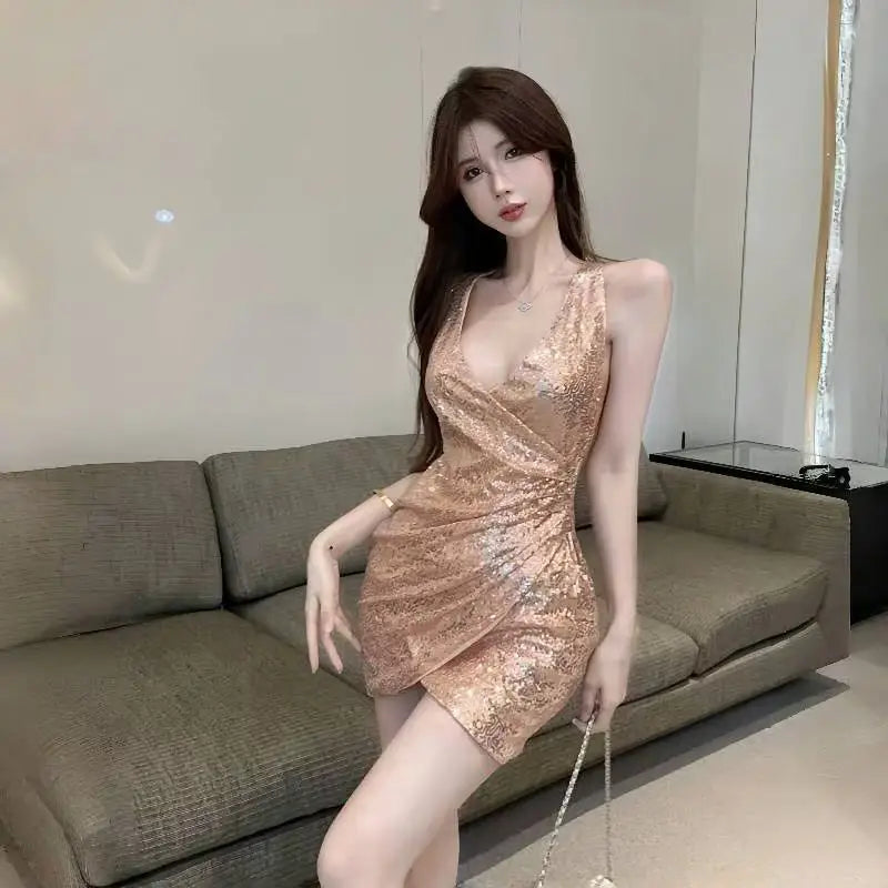 Sexy lingerie set, sequined lace bodycon skirt, uniform temptation, see-through nightclub passionate sleepwear, hot girl