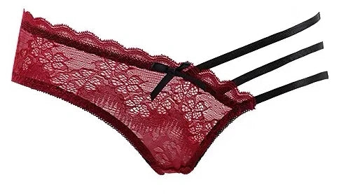 Holiday Bridal Lingerie Set Sexy Red Lace Bra Low Back Support Push Up Bralette Pure Desire CA Delivery MOYISU Sexy  32-38 Tushy