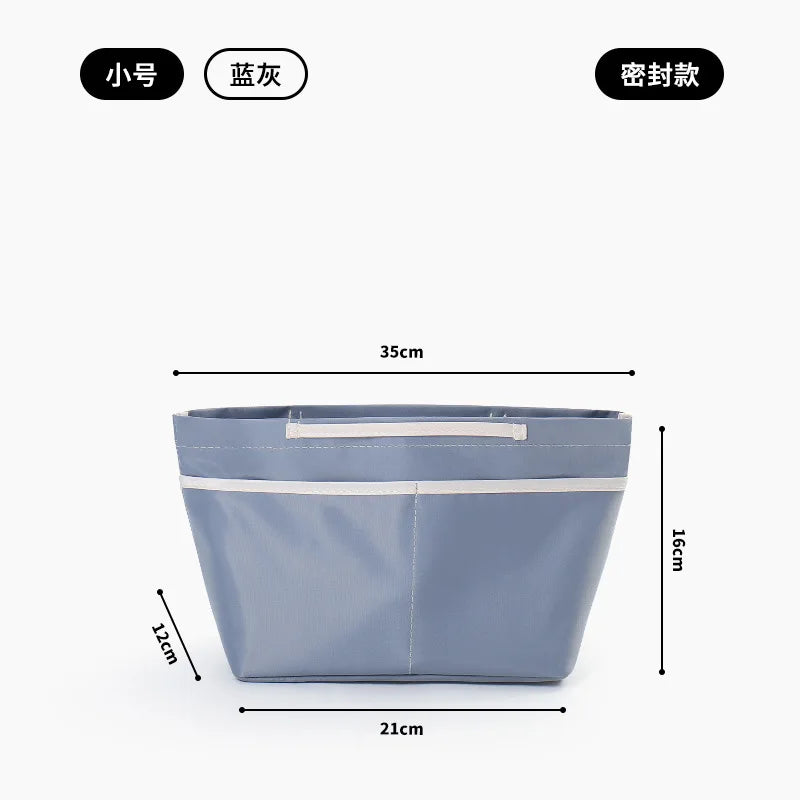 New Nylon Mesh Inner Bag  Lager Capacity Anti-Collapse Tote Liner Bag  Multi-Pocket Expand Space Insert Bag Compartments