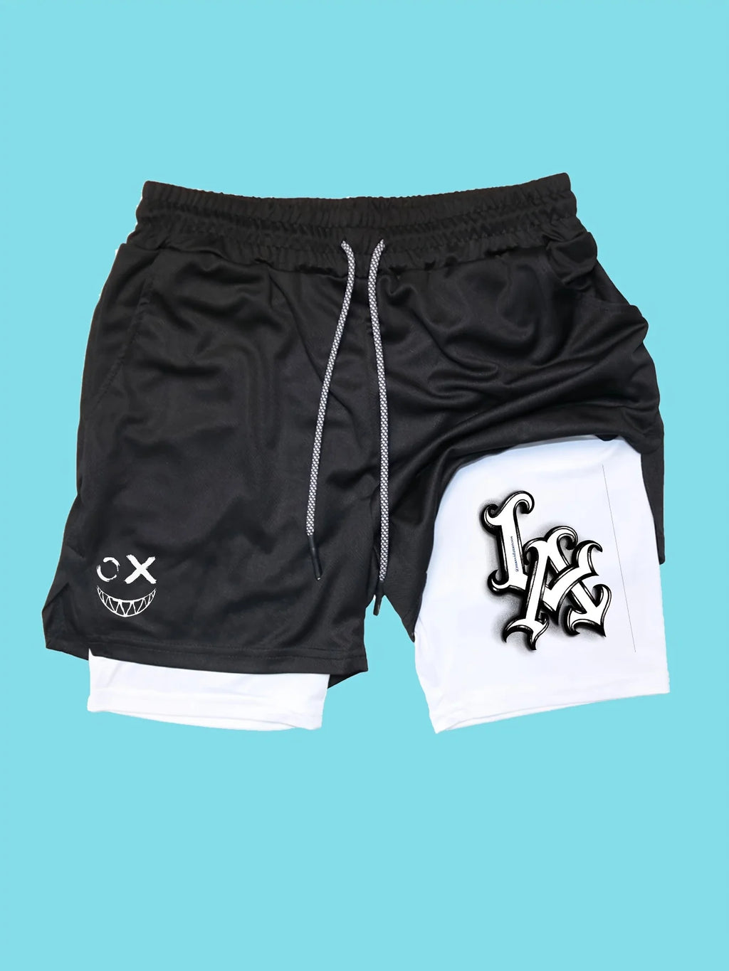 Men's Quick-Dry Athletic Shorts Moisture Breathable Mesh Running Training Shorts Elastic Drawstring Waistband