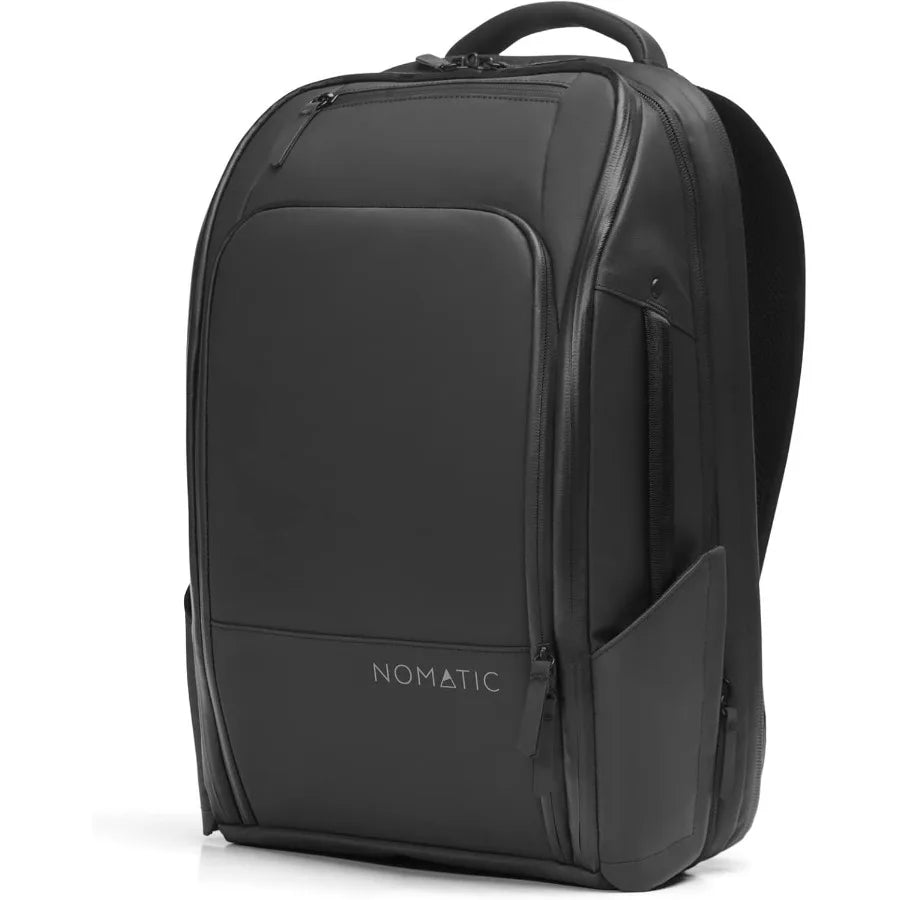 NOMATIC 14L Travel Pack - Water Resistant Laptop Bag - TSA-Ready Expandable Backpack Black