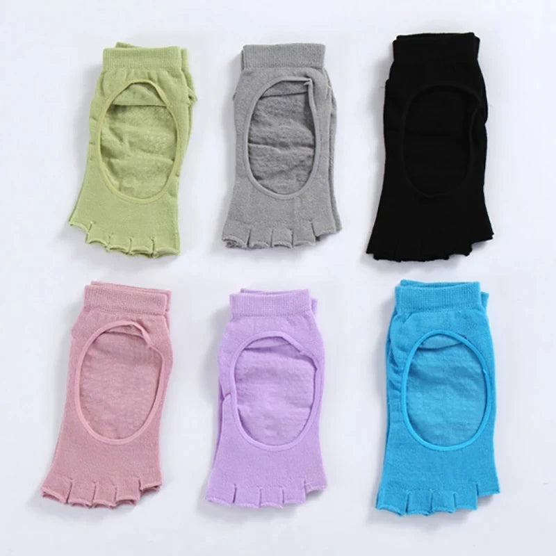 Toeless Non Skid Yoga Socks Sticky Grip for Women Men Anti Slip Lady Gym Fitness Sports Pilates Professional Dance Sock