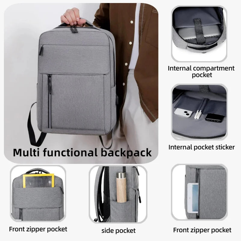 Fashionable Business Backpack, Large Capacity, Multifunctional Computer Backpack, Suitable for Daily Work, Business Trips, Etc