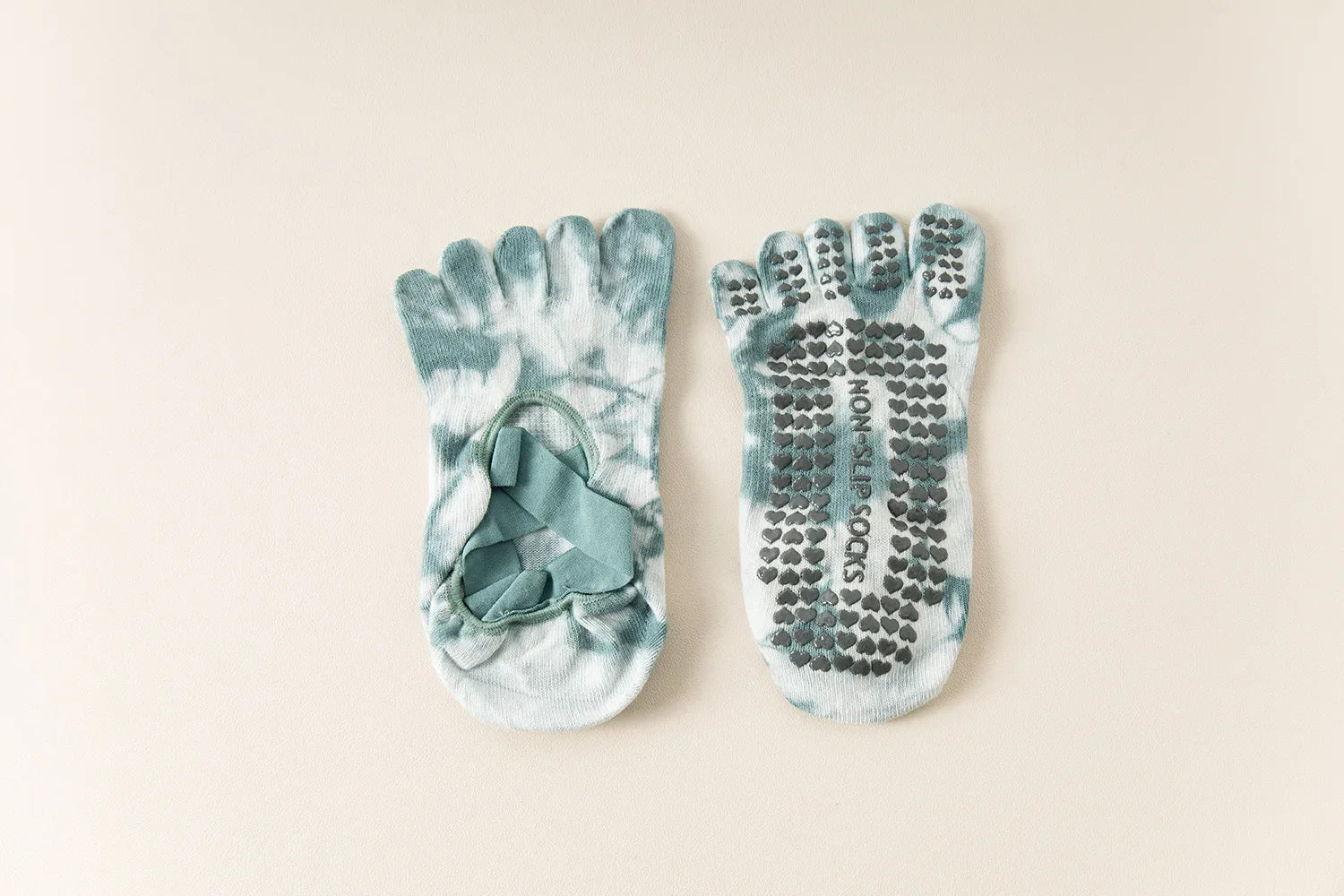 New Non Slip Tie Dye Five Finger Split Toe Yoga Socks Women Professional Pilates Socks Cotton Indoor Dance Fitness Sports Socks