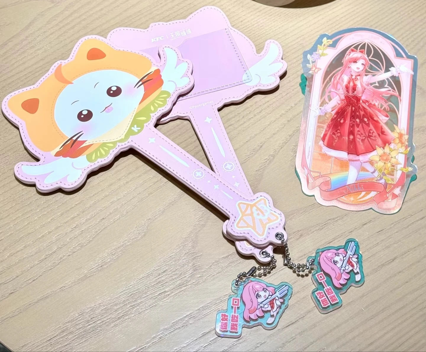 Official Infinity Nikki‌ X KFC Collab Cosplay Momo‌‌ Nikki Card Sleeve Transparent Card Ack Clip Photo Card Cup Cover in Stock