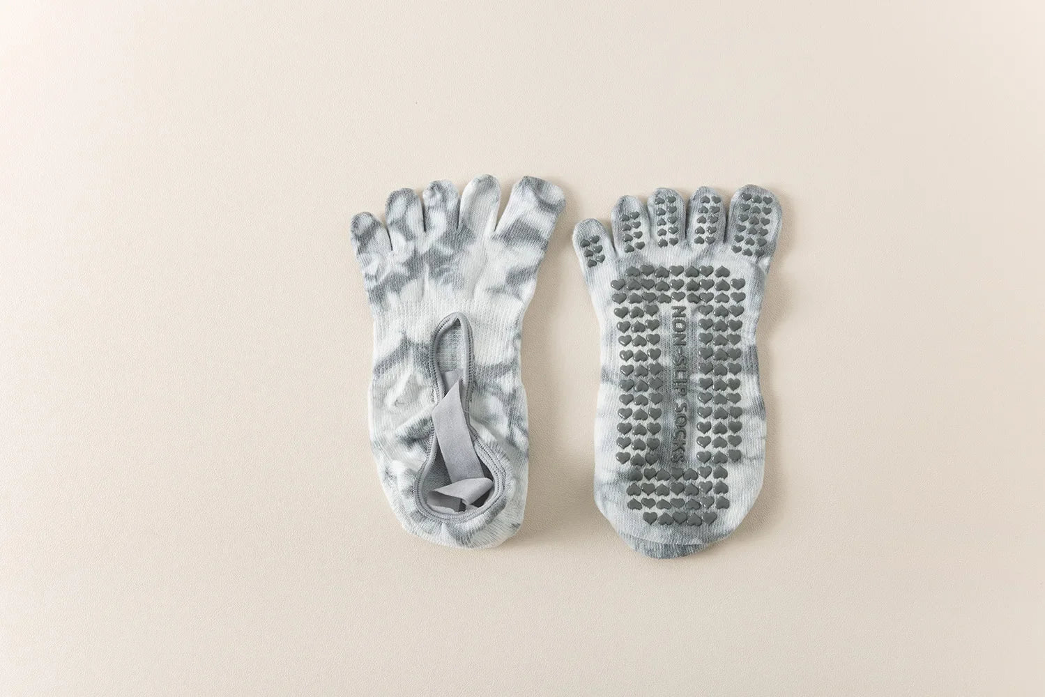 New Non Slip Tie Dye Five Finger Split Toe Yoga Socks Women Professional Pilates Socks Cotton Indoor Dance Fitness Sports Socks