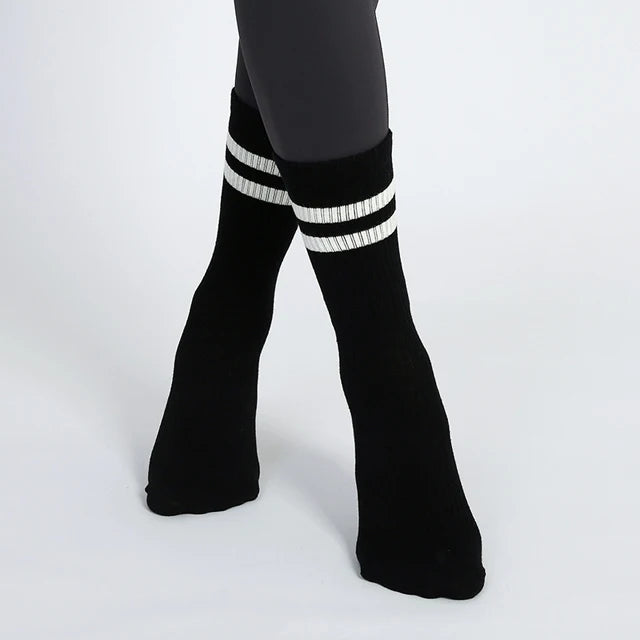 Mid-tube Ladies Fitness Pilates Socks Non-slip Breathable Anti Skid Floor Yoga Socks Women Dance Ballet Sports Cotton Socks