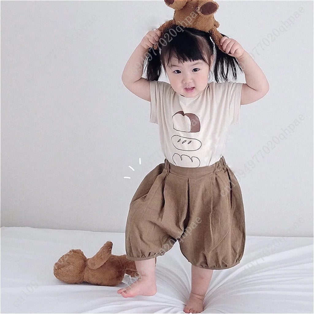 6 mois-10 ans T-Shirt pour enfants 2025 été bébé garçons filles coton décontracté à la mode coréen enfants chemise mode manches