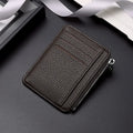 2025 New PU Leather Card Holder Wholesale: Compact Ultra-Thin Zipper ID Case, Short Coin Purse for Women, Best-Selling