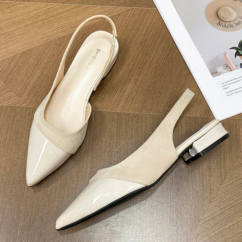Elegant Women Pointed Toe Heeled Sandals Sexy Luxury Shoes 2025 New Designer Summer Woman Slippers Fashion Pumps Sandalias Mujer