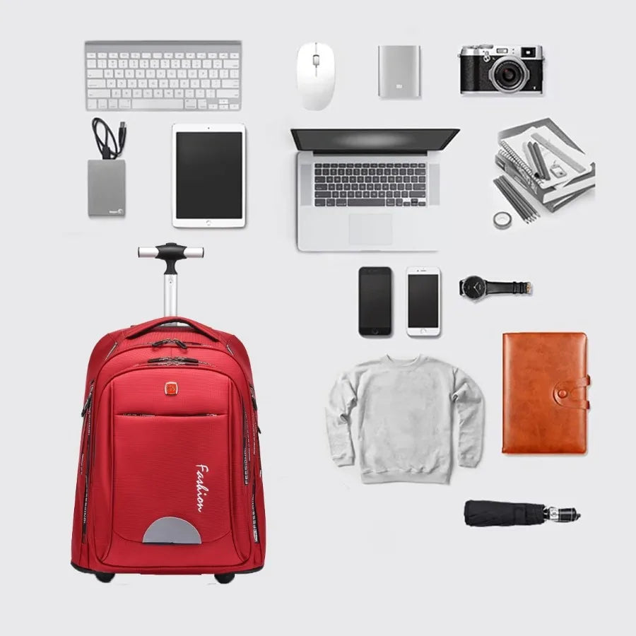 Rolling Backpack for Women 22 Inch Backpack with Wheels for Business College Student and Travel Commuter Large Backpack on Whee