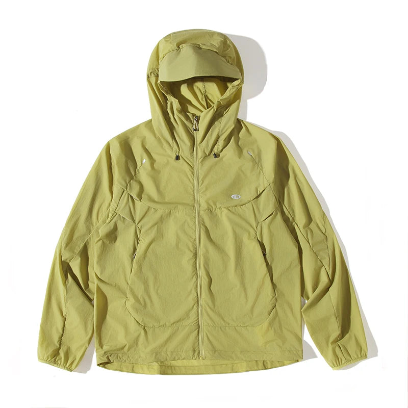 Nothomme Blue Spring Summer Lightweight Breathable UV Protection Outdoor Jaet Men's Hat Sunscreen Clothing Couple's Sun Pro...