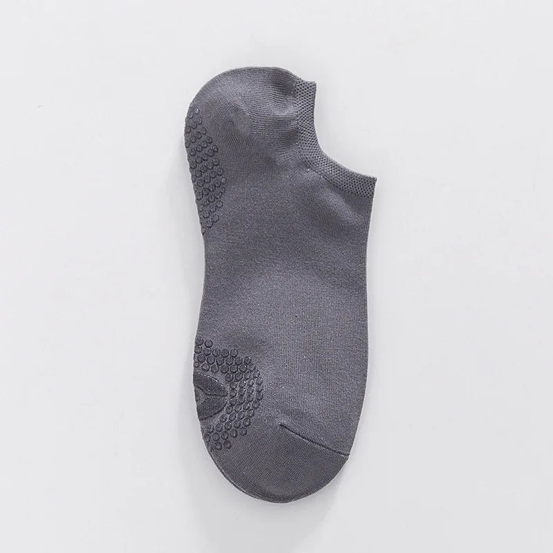 Gradient Non-Slip Yoga Socks for Women Silicone Grip Pilates Toe Socks Anti-Sweat Barefoot Shoes 4-Season Stretchable