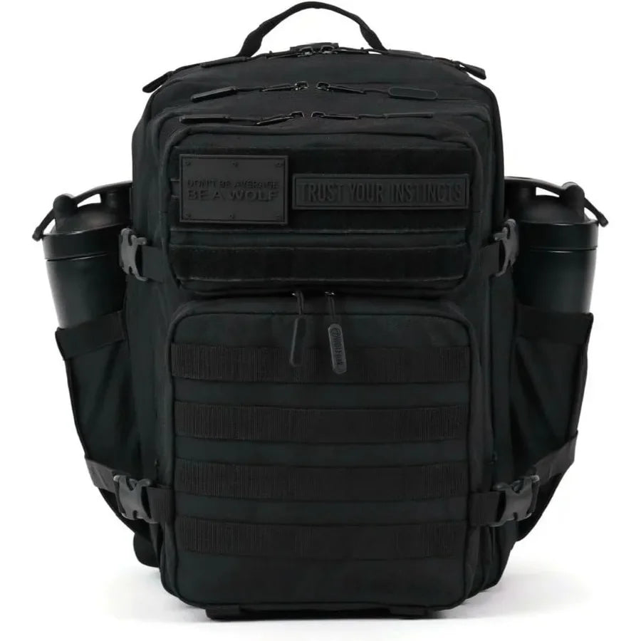 WOLFpak 35L Athletic Gym Backpack - Durable 1000D Waterproof Oxford Material with MOLLE Webbing Laptop Pocket and Dual Cup Hold