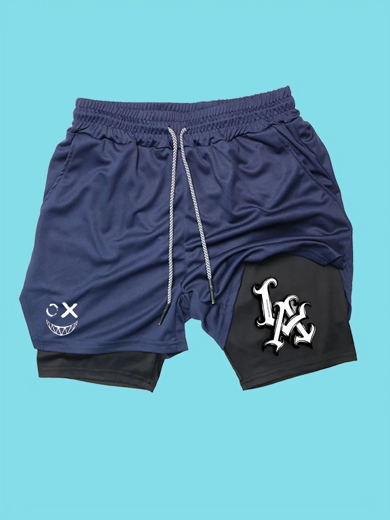 Men's Quick-Dry Athletic Shorts Moisture Breathable Mesh Running Training Shorts Elastic Drawstring Waistband