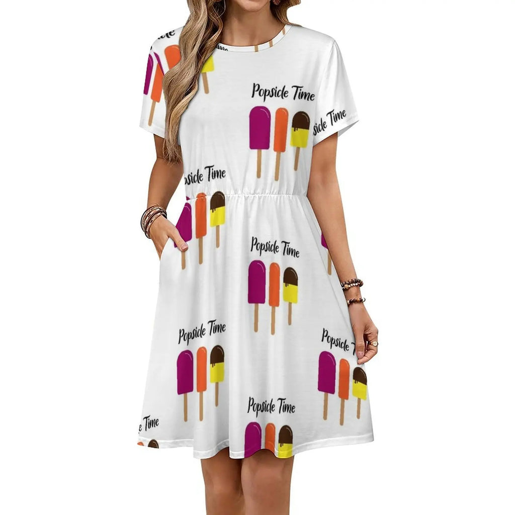 Summer Popsicle Summer Is Popsicle Time Women's Streetwear Party Dress Trendy Print Club Clothing For Female Summer Is Popsicle
