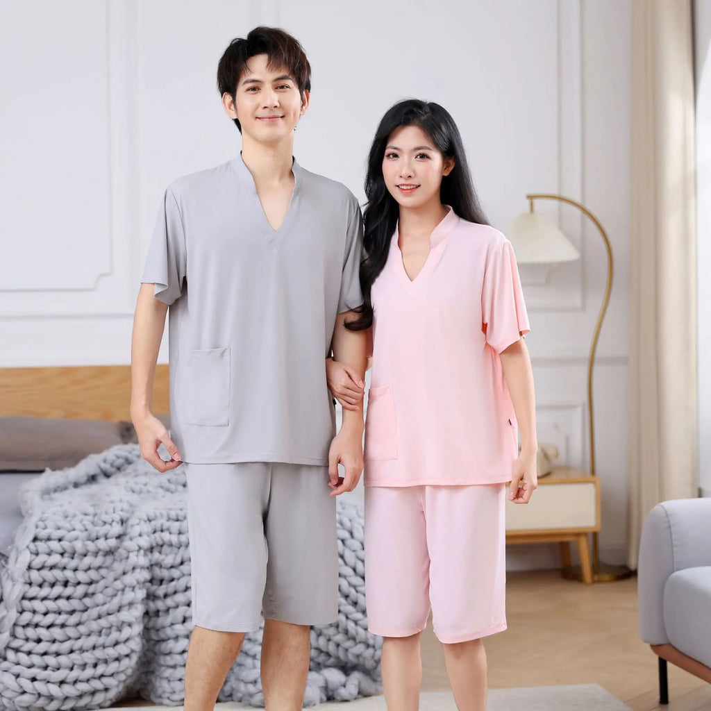 Cotton Sweat Steaming Clothing Women's Moxibustion Sauna Clothing Men's Massage Foot Bath Hotel Yukata Therapy Clothing Pajamas
