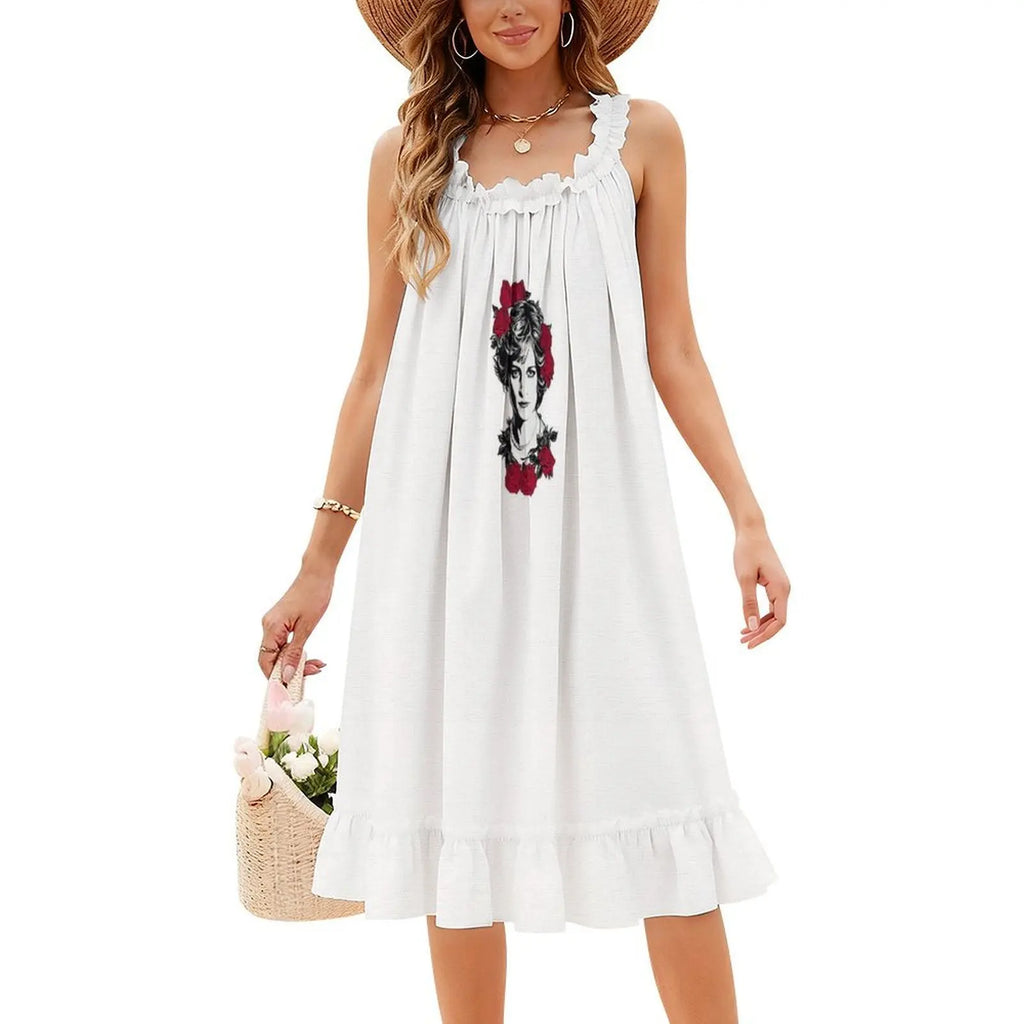 Red Roses-Princess Diana Korean Style Dress For Women Elegant Casual Dress For Party Or Daily Wear Princess Diana Diana