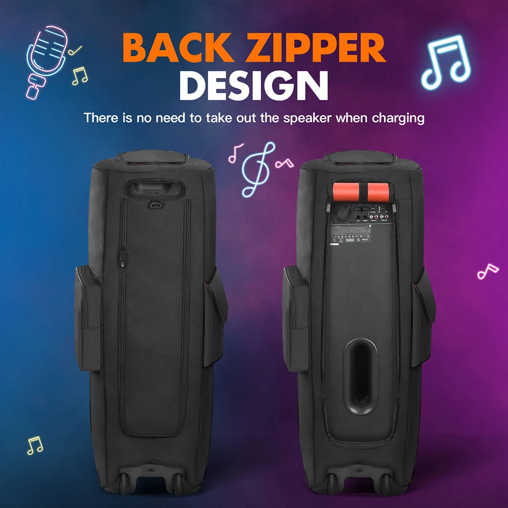 Waterproof Speaker Storage Bag For JBL PartyBox 1000/710/520/320/310/120/110 Double-Sided Speaker Dust Case with Mic Pocket