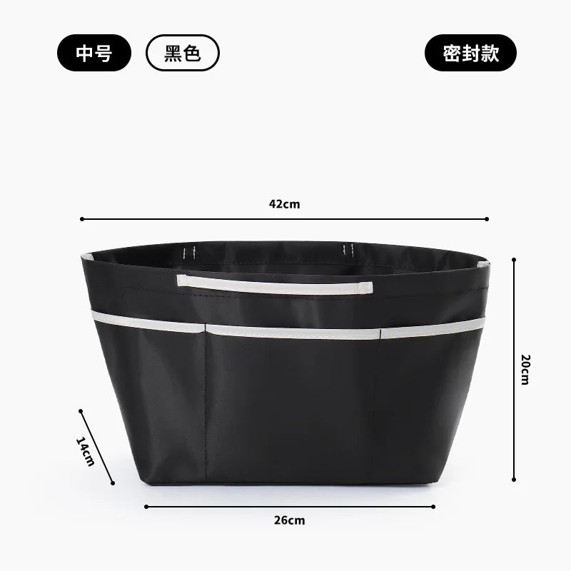 New Nylon Mesh Inner Bag  Lager Capacity Anti-Collapse Tote Liner Bag  Multi-Pocket Expand Space Insert Bag Compartments