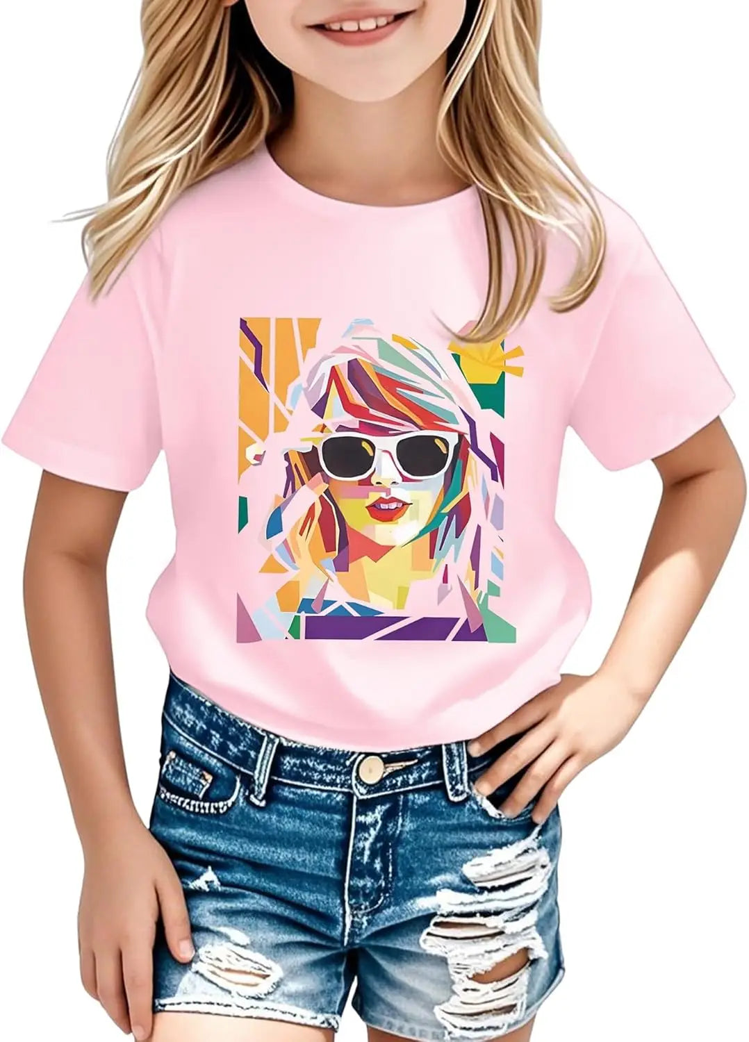 Girl Country Music T-Shirt - Kids Singer Letters Graphic Birthday Shirts Gifts Fan Song Tour Concert Outfit Top