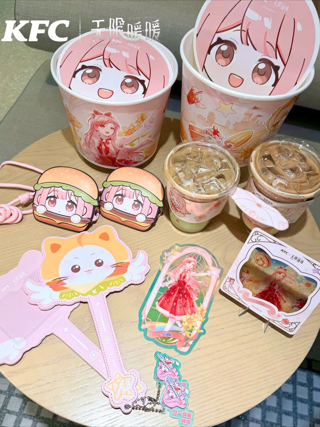 Official Infinity Nikki‌ X KFC Collab Cosplay Momo‌‌ Nikki Card Sleeve Transparent Card Ack Clip Photo Card Cup Cover in Stock