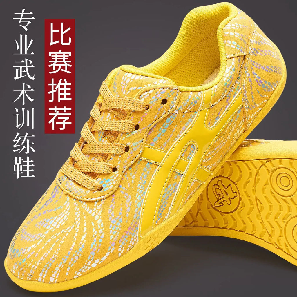 Branded Unisex Professional Martial Arts Fitness Shoes Soft Bottom Non-slip Walking Shoes Chinese Taiji Performance Shoes