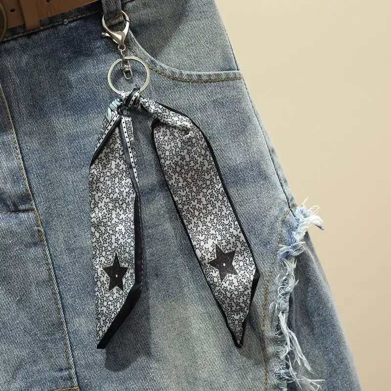 With Slit Female Jeans Skirts Blue High Waist Midi Irregular Women's Denim Skirt Aesthetic Quality Chic And Elegant Korean Style