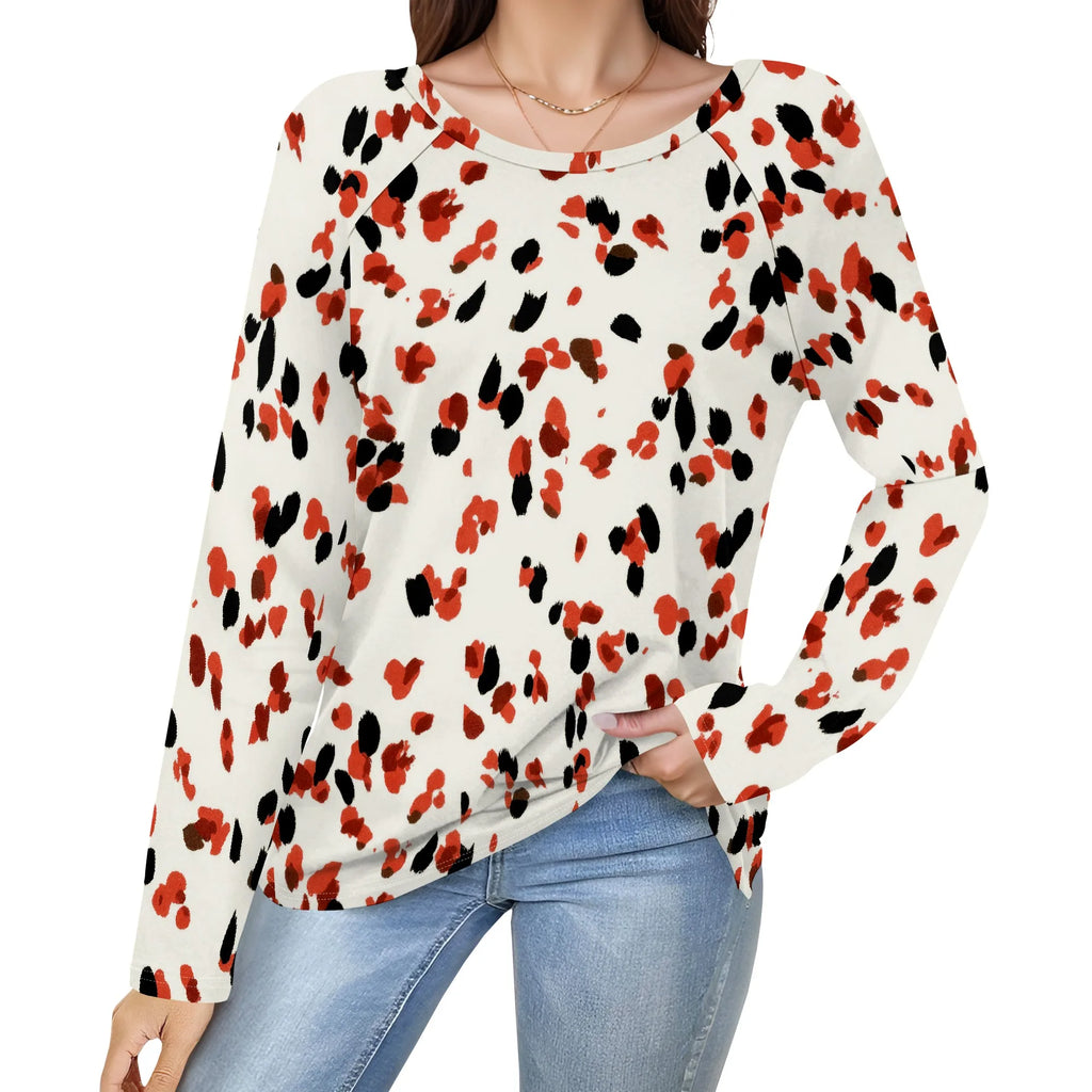 Women's Puff Long Sleeve Tunic Tops Pleated Crew Neck Blouses Dressy Casual Loose Fit Winter and Spring Shirts