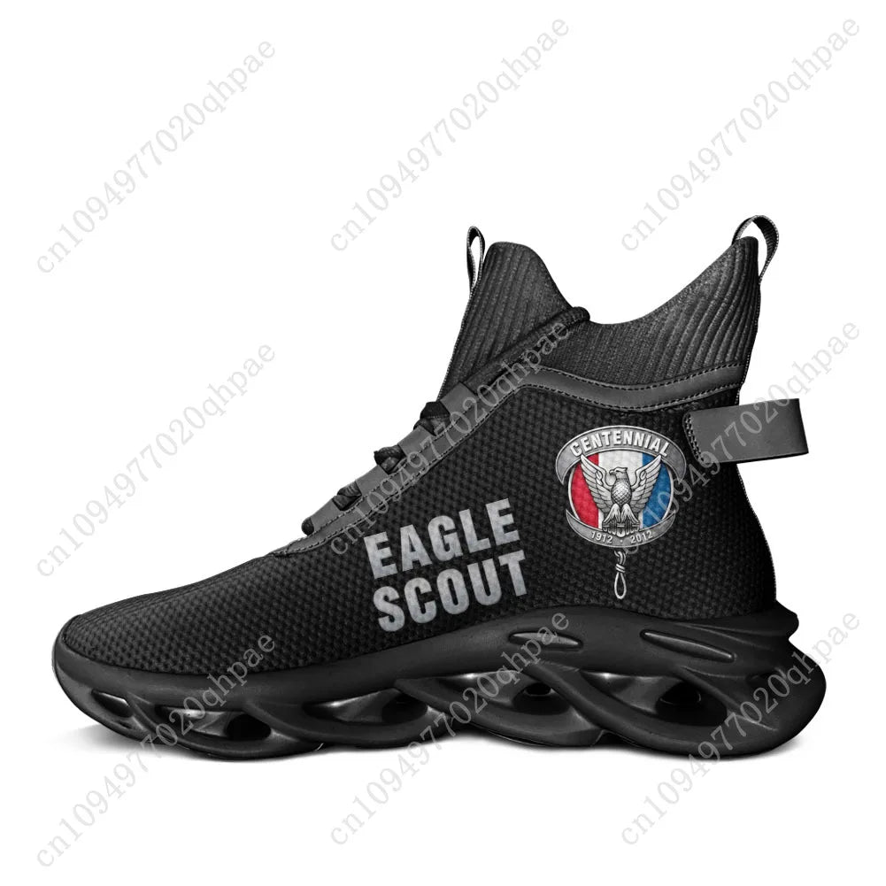 Eagle Scout High Top Flats Sneakers Mens Womens Sports Running Shoes High Quality Sneaker Lace Up Mesh Footwear Custom Made Shoe