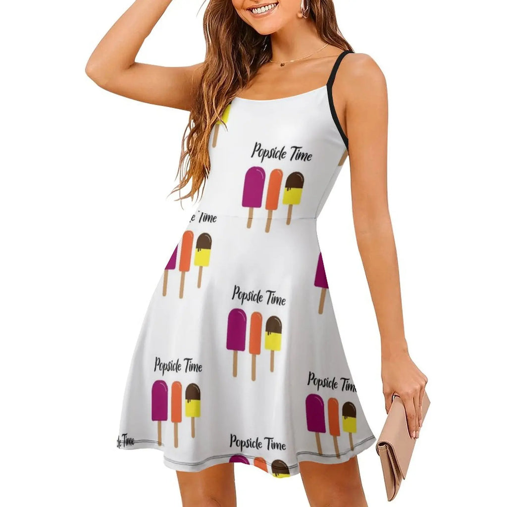 Summer Popsicle Summer Is Popsicle Time Women's Streetwear Party Dress Trendy Print Club Clothing For Female Summer Is Popsicle