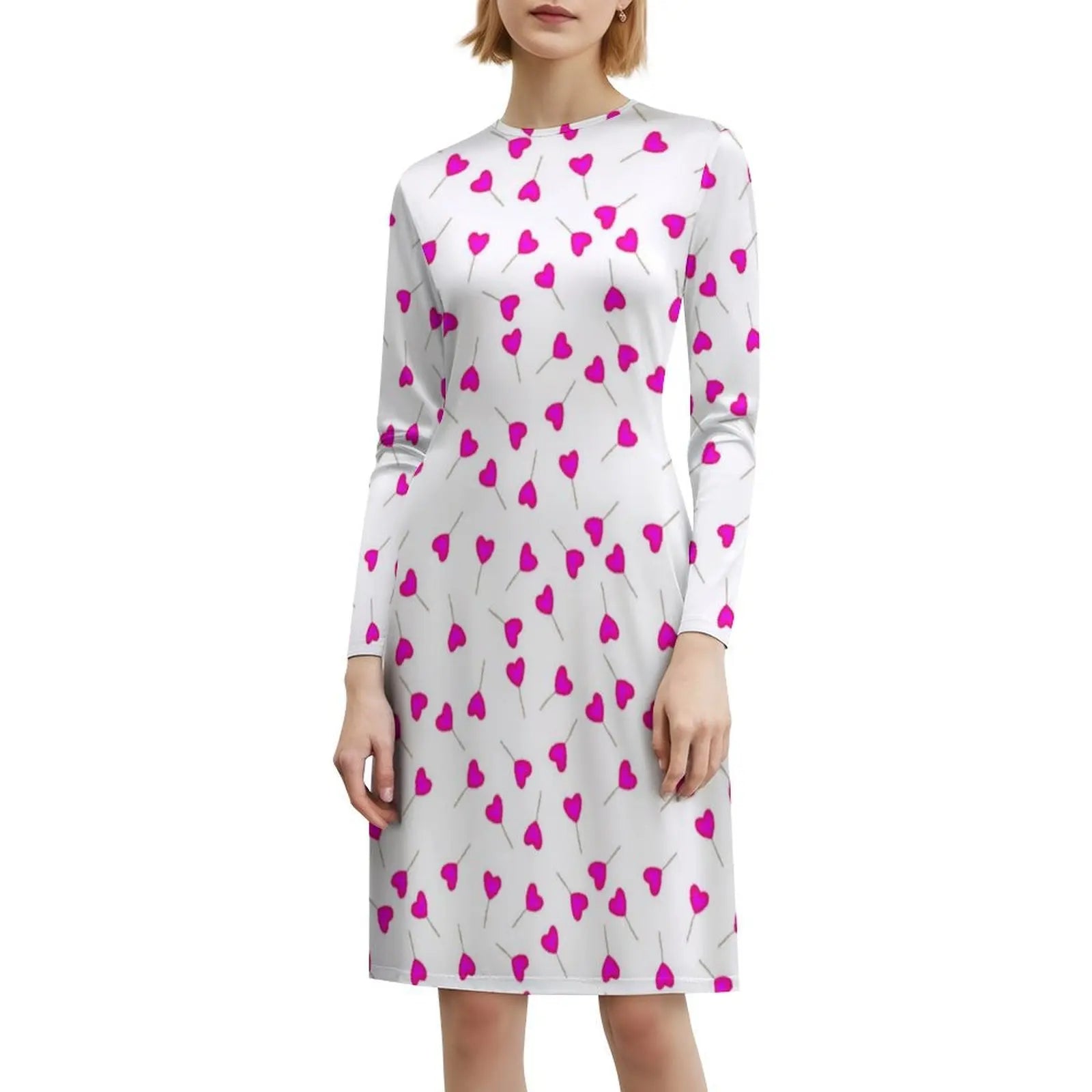 Lollihearts Women's Streetwear Party Dress Trendy Print Club Clothing For Female Lollipop Lollipops Hearts Lollihearts Women's