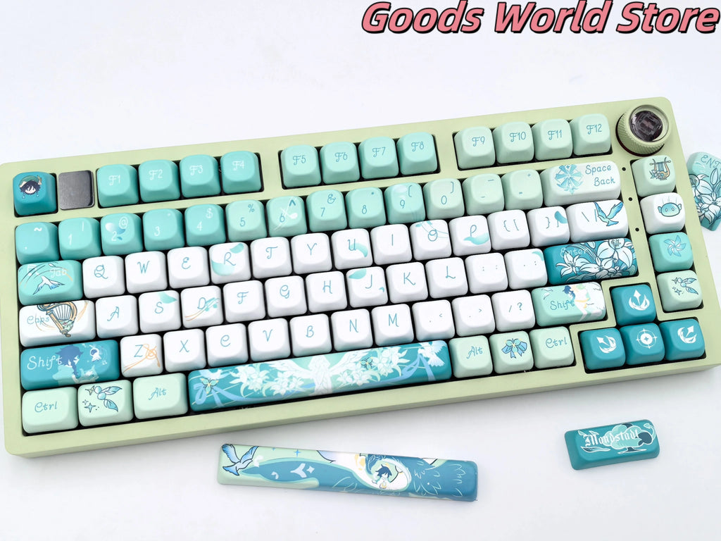 In stock Venti keycap Game Genshin Impact Mechanical Keyboard keycap Venti Cosplay Costume Anime Halloween Gift