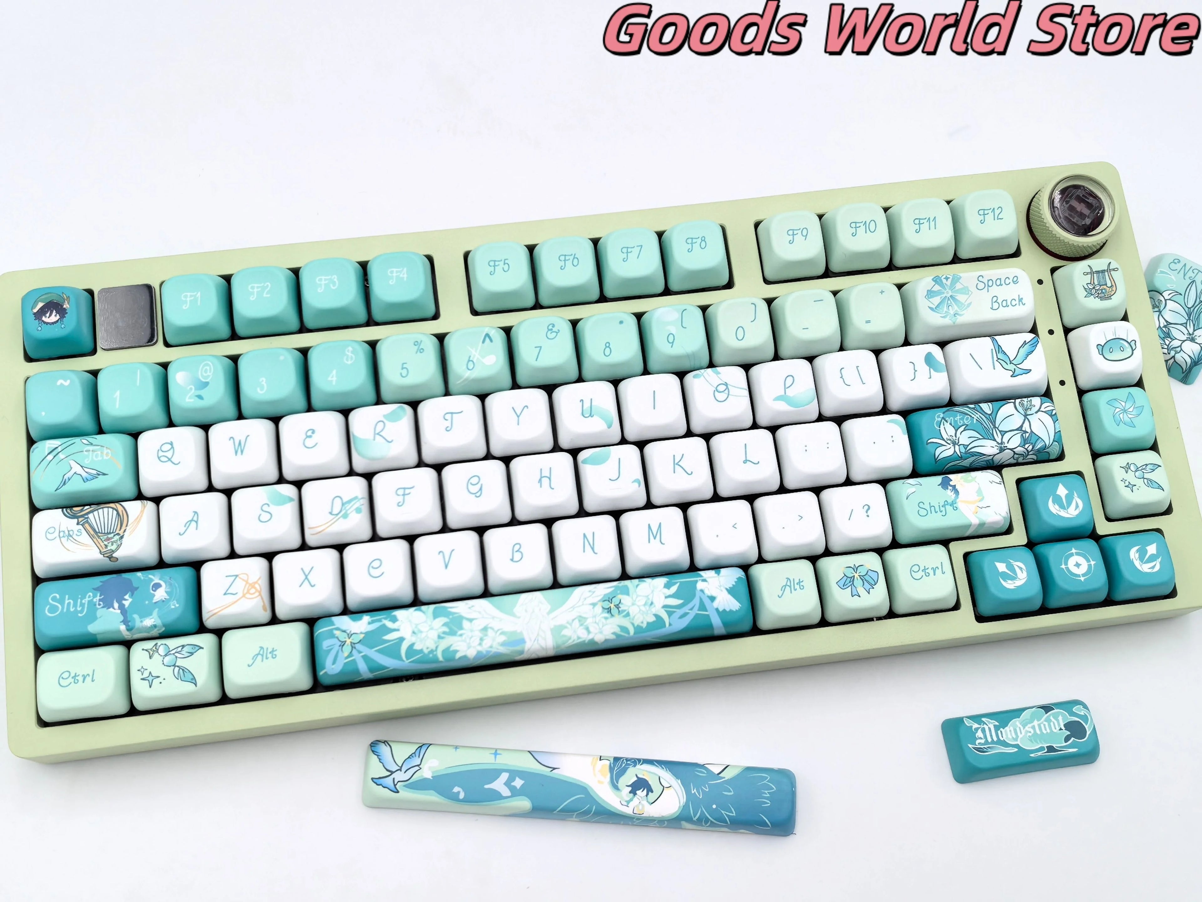 In stock Venti keycap Game Genshin Impact Mechanical Keyboard keycap Venti Cosplay Costume Anime Halloween Gift