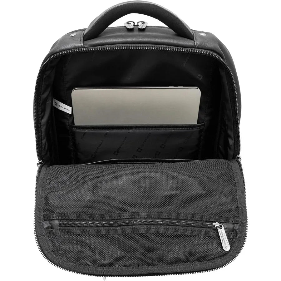 Olsen 13 Laptop Travel Backpack Genuine Leather Slim Business Travel Carry On Daypack