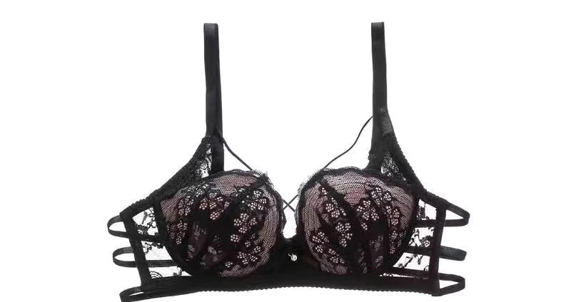 Holiday Bridal Lingerie Set Sexy Red Lace Bra Low Back Support Push Up Bralette Pure Desire CA Delivery MOYISU Sexy  32-38 Tushy