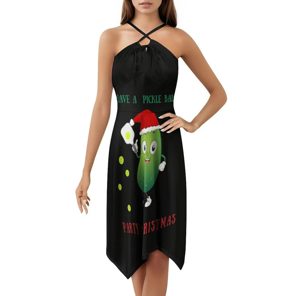 Have A Pickle Ball Party Christmas Korean Style Dress For Women Elegant Casual Dress For Party Or Daily Wear Marvacousins246