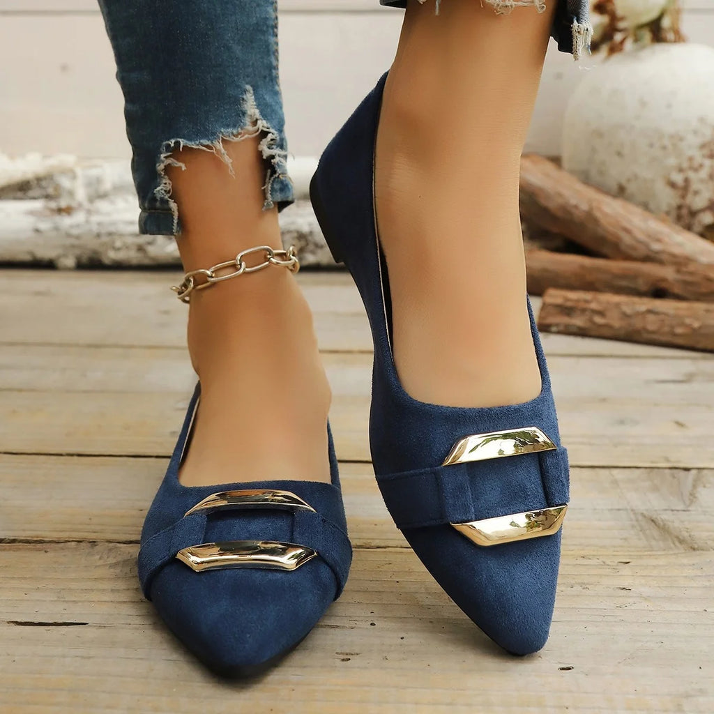 Spring and Autumn Elegant Pointed Sexy Low Heel Casual Shoes Fashionable Best Selling New Comfortable Women's Single Shoes