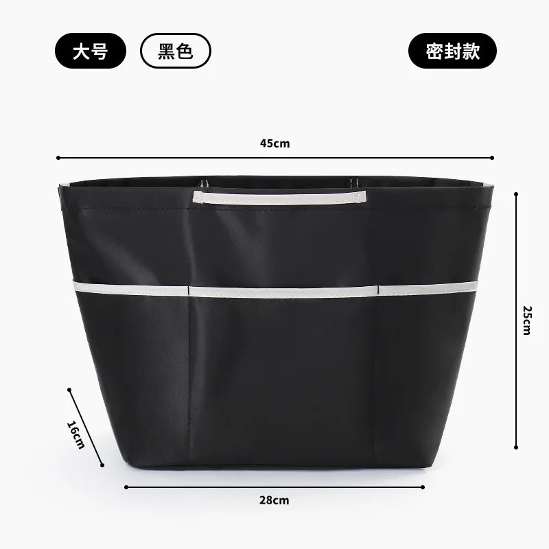 New Nylon Mesh Inner Bag  Lager Capacity Anti-Collapse Tote Liner Bag  Multi-Pocket Expand Space Insert Bag Compartments