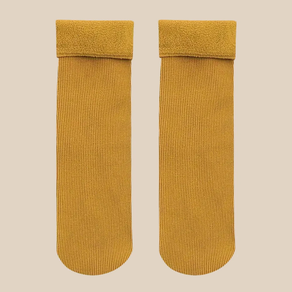 4 Pairs Winter Warm Solid Women Socks Thicken Thermal Socks Black Skin Seamless Snow Sock Unisex Socks