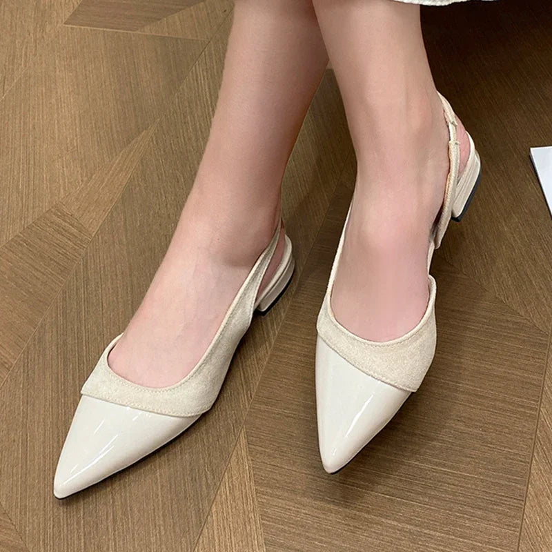 Elegant Women Pointed Toe Heeled Sandals Sexy Luxury Shoes 2025 New Designer Summer Woman Slippers Fashion Pumps Sandalias Mujer
