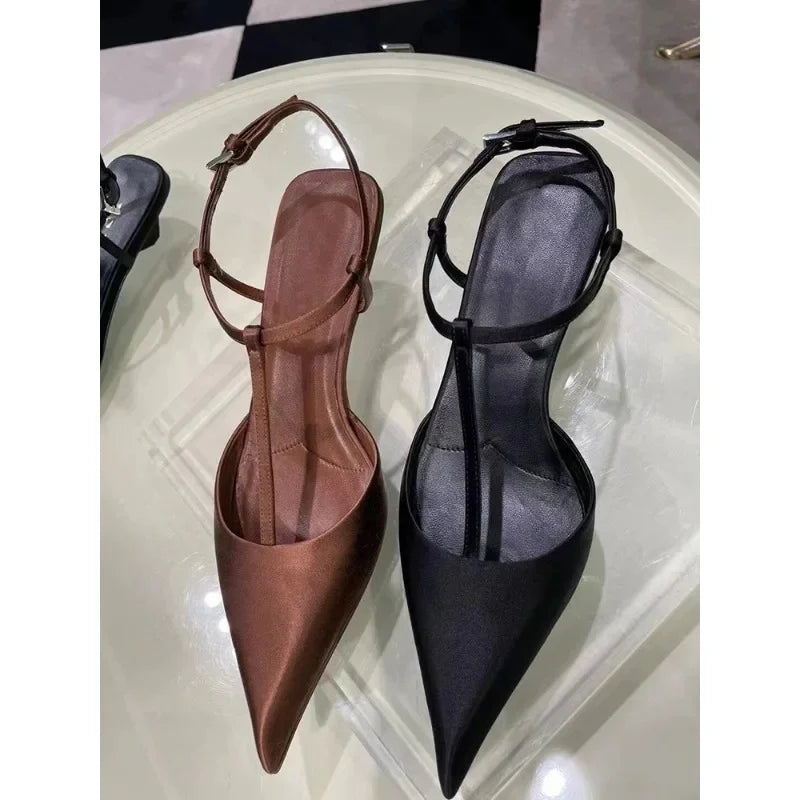 Shoes for Women Sexy Pointed Toe Women's Sandals Comfortable Low Heel Trendy Sandal Simple Versatile Large Size Pumps