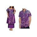 Custom Frill Short Sleeve Womens Dress Polynesian Samoan Puletasi Dress 2 Piece Pacific Island Design Off the Shoulder Dress