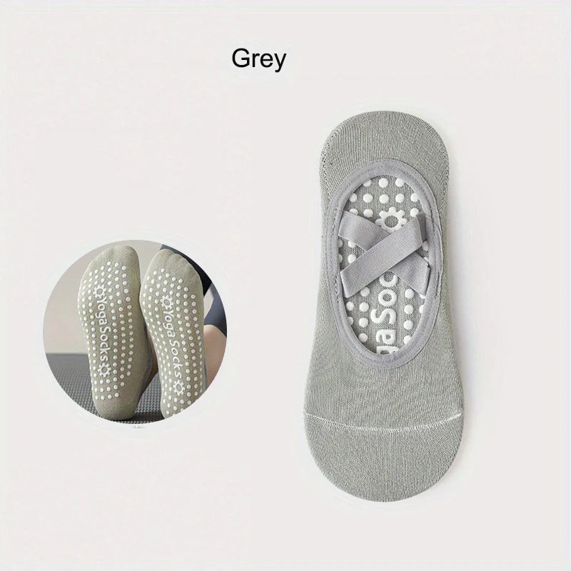 1Pair Yoga Socks Cross Fitness Sports Dance Socks Non-slip Dispensing