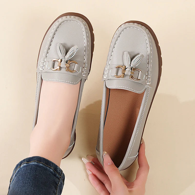 2025 Women Loafers Soft Sole Comfortable Leggings Mom's Shoes Casual Shoes Lightweight Non-Slip Soft Flat Shoes Size 35-41