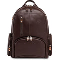 Nordweg Leather Laptop Backpack NW072B Lightweight Daypack for Work Travel and College Fits Laptops up to 15.6" Brown