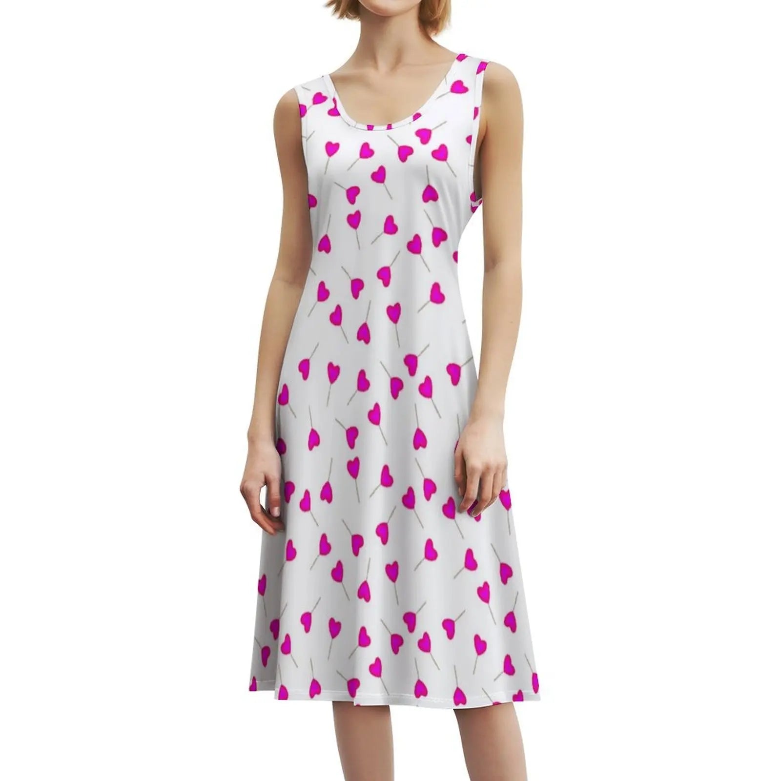 Lollihearts Women's Streetwear Party Dress Trendy Print Club Clothing For Female Lollipop Lollipops Hearts Lollihearts Women's