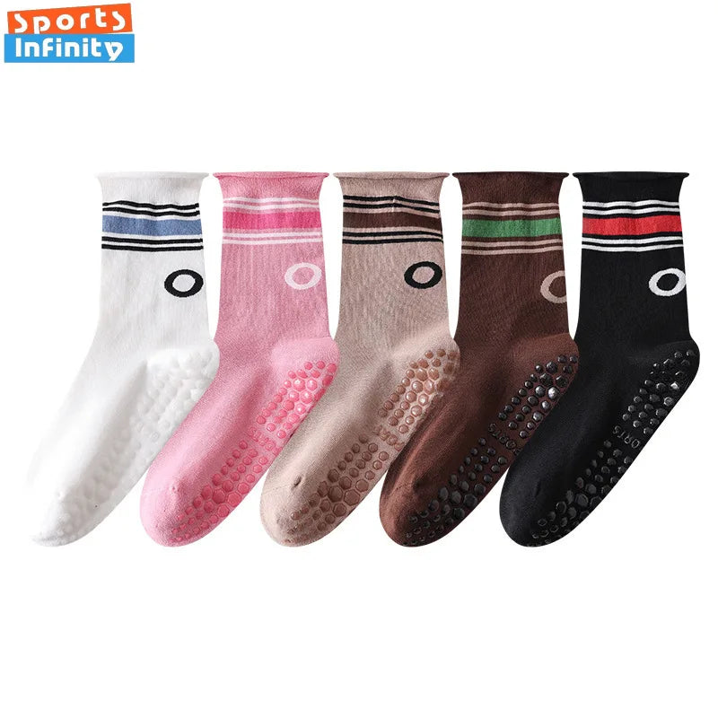 New Professional Pilates Socks Women Yoga Socks Anti Slip Cotton Sweat Absorbing Boneless Indoor Dance Fitness Sports Socks