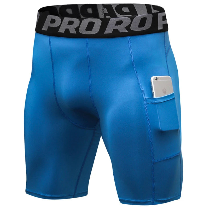 Mens Compression Shorts with Pockets Quick Dry for Athletic Running Shorts Spandex Shorts for Men